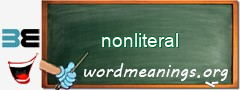 WordMeaning blackboard for nonliteral